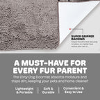 Dog Gone Smart Dirty Dog Doormat - Super Absorbent Polyamide Rug Pulls in Moisture & Dirt - Fast Drying for Clean Floors, Non-Slip, Machine Washable Mat for Muddy Paws - Grey, 23 x 16 Inches - Image 5