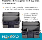 Passenger Seat Organizer and Car File Organizer for Mobile Office Work | High Road's Car Office Organizer is a Desktop and Filing Organizer with Adjustable Divider Panels for Custom Storage - Image 3