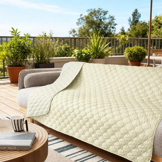 gogobunny 100% Double-Sided Waterproof Dog Bed Cover Pet Blanket Sofa Couch Furniture Protector for Puppy Large Dog Cat, Reversible (82x102 Inch (Pack of 1), Dark Cream/Light Cream) - Image 5