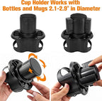 Double Cup Holder for Car, 2 in 1 Extra Cup Insert with Expandable Base, Multifunctional Extender Expander Adapter with Elastic Open-Close Cup Mouth, Adjustable Bracket FOR 2.1''-2.9'' BOTTLE DIAMETER - Image 3