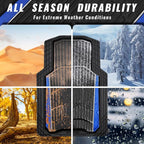 CAR PASS Heavy Duty Rubber Car Floor Mats, Deep Waterproof Car Floor Mats All Weather, Aluminum Film Floor Mats for Cars Non-Slip Universal Trim to Fit for SUVs Trucks Sedans Vans, Black Blue Metallic - Image 5