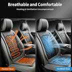 for GMC Terrain 2010-2025 2026 Car Seat Covers, Full Set, Gray | Luxury Full Coverage Leather Seat Protectors, Waterproof Breathable, Non-Slip, Easy to Install, Airbag Compatible, All-Season - Image 6