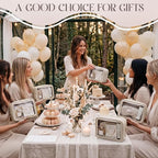 Hsei 6 Pcs Clear Makeup Bags Diaper Bag Organizer Travel Toiletry Bags with Zipper Clear Cosmetic Organizer Car Storage Pouch Bridesmaid Gift for Women Beach Vacation (Khaki) - Image 7