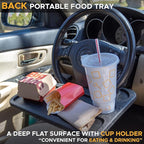 EcoNour 2-in-1 Steering Wheel Desk for Honda Civic 2022-2025 2026 | Car Tray Table | Laptop Car Mount with Pen Holder Food Tray for Eating with Drinks Holder Multipurpose Travel Car Accessories - Image 3