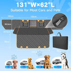 Dog Seat Cover for Back Seat, Hard Bottom Back Seat Extender, 100% Waterproof & Machine Washable, 600D Heavy Duty, Supports 400lbs for Travel & Camping, Dog Back Seat Pet Cover for Cars - Image 6