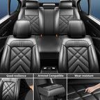 Seltos Car Seat Covers Custom Fit for Kia Seltos 2021-2025 2026, Full Coverage Leather Waterproof Breathable Seat Covers Full Set, Automotive Seat Protectors, Airbag Compatible(5 Seats, Black) - Image 4