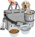 Dog Travel Bag for Supplies - Airline Approved Pet Backpack Organizer | Pet Supply Organizer with Collapsible Bowls, Food Containers, Luggage Sleeve - Camping Gear, Road Trip Essentials by TopDogPetGear