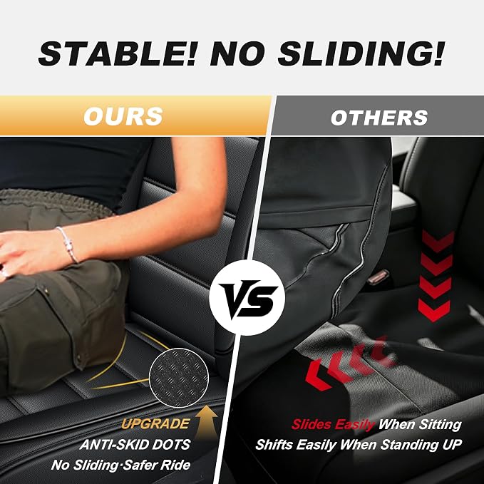IKABEVEM Car Seat Covers for Honda HRV 2016-2026 2027 Full Set(5 Seats) | Luxury Fuax Leather, Waterproof, Airbag Compatible, Easy to Install, Scratch‑Resistant Seat Protection, Black - Image 8
