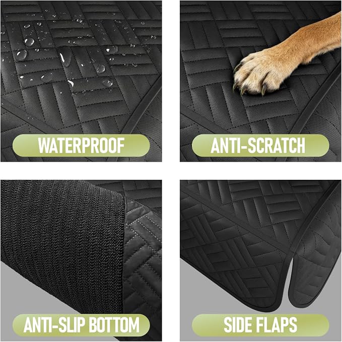 Dog Car Seat Cover for Back Seat, Waterproof 600D Oxford Protector | Non Slip Scratch Resistant Bench Cover, Easy to Clean, Fits Full-Size Trucks/SUVs, 60 Inch, for Travel and Daily Use, - Image 5