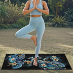 Boho Sea Turtle Car Seat Towel with Storage Bag Sweat Auto Seat Towel Cover Sea Turtle Flower Car Interior Accessories for Women Universal Non Slip Waterproof Protector for Beach Yoga Towels - Image 4