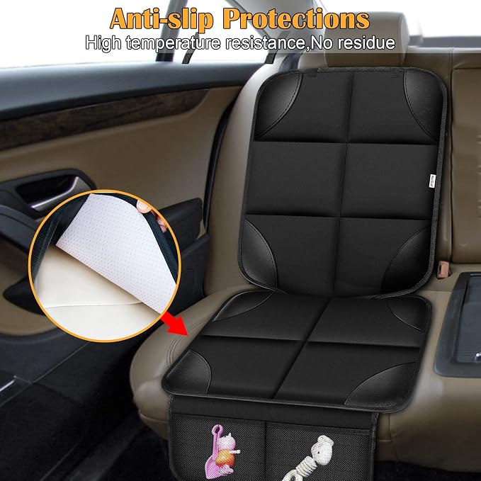 Meolsaek Car Seat Protector for Child Car Seat，Non-Slip Backing No Imprints | Durable Car Seat Mat 600D Fabric, Waterproof Car Seat Cover with Thick Pad - Image 2