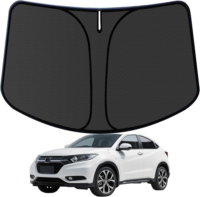 HRV Windshield Sun Shade for Honda HR-V HRV 2016-2021 2022 Blocks UV Rays Accessories,1:1 Custom Foldable Thickened Wear-Resistant Front Window Sunshade Visor,Keeps Your Car Cooler by Achaltiza
