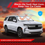 ARISMOTOR Windshield Sun Shade for Che-vrolet Chevy Tahoe 2021-2026 | Custom Fit, Foldable, Front Window Sunshade Sun Visor Protector, Block UV Rays, Keep Car Cooler - Image 7