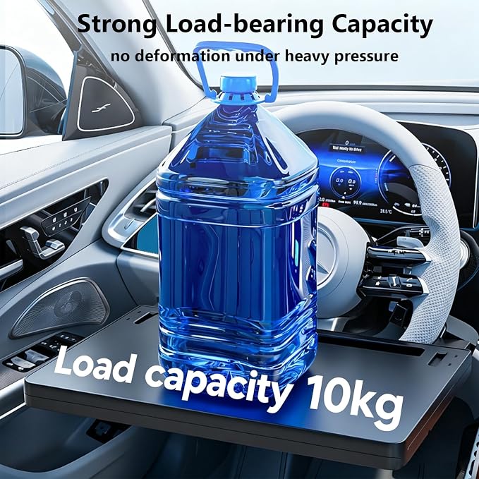 Steering Wheel Tray, 80% Extra-Large Telescoping Car Desk for Laptop, Multi-Functional Car Table for Eating & Working, Portable Car Desk, Compatible with Most Cars, SUVs, Trucks - Image 8