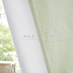 RYB HOME 100% Blackout Curtains Sidelight Window, Linen Textured | Linen Textured, Block Views, Privacy Sidelight Blids, For Glass Door School Office Nursery, W12 x L69, Light Sage, 1 Panel - Image 7
