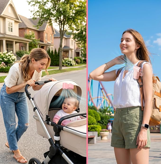 Portable Handheld Mini Fan with Ice Cooling Plate, Personal Clip On Turbo Fan Rechargeable, 18000 RPM 6 Speeds, 360° Detachable Clip, Pocket AC Fans Blow Cold Air for Beach Car Stroller Travel Makeup - Image 4