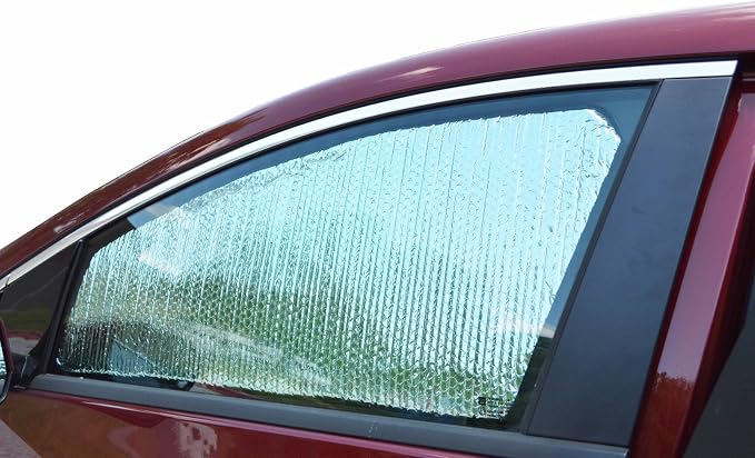 Set of 2 Custom Fit Automotive Reflective Front Seat Side Window Sunshade for 2014 2015 2016 2017 2018 Jeep Grand Cherokee SUV - Image 2
