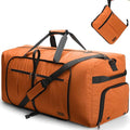 80L EXTRA LARGE Duffle Bag for Travel, 26" Foldable Travel Duffel Bag with Shoe Compartment for Men Women, Waterproof & Tear Resistant (Orange, EXTRA LARGE, 80L) by Urtala