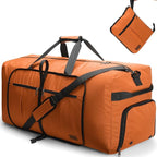 80L EXTRA LARGE Duffle Bag for Travel, 26" Foldable Travel Duffel Bag with Shoe Compartment for Men Women, Waterproof & Tear Resistant (Orange, EXTRA LARGE, 80L) by Urtala