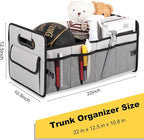 JiatuA Car Trunk Organizer, Collapsible Car Organizers and Storage Grey | Sturdy, Large Capacity, Clean Decor, Multi Compartment Container Box, Adjustable Car Accessories for SUV Sedan Truck - Image 7