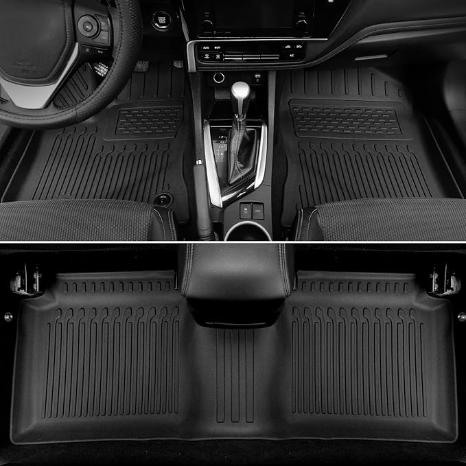 Floor Mats for 2014-2019 Toyota Corolla Sedan Accessories | Full-Coverage Set with Cargo Liner, Odorless & Durable, All-Weather Protection, 3D Laser Fit, Easy to Spray Clean - Image 3