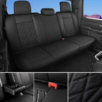 Car Seat Cover Custom Fit for Dodge Ram 1500 2500 3500 2002-2026 Faux Leather Seat Cover Set Compatible with Crew Quad Regular Cab Pickup Truck Cushions (Black, Front Seat) - Image 7