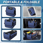Deosk Car Trunk Organizer for SUV, Car Organizers and Storage with Reinforced Handles, Car Accessories for Women/Men 50L Waterproof Polyester Trunk Organizer(Medium, Dark Blue) - Image 4