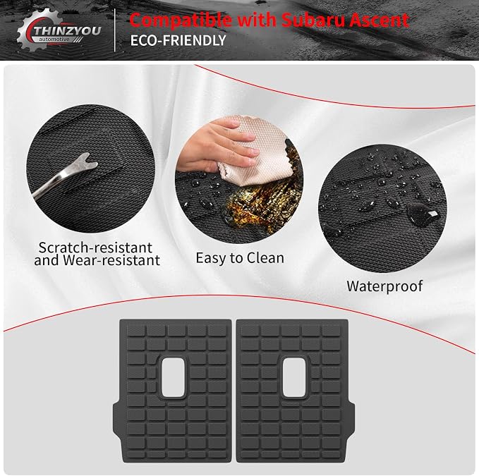 2nd Row Kick Mats for 2019-2025 2026 Subaru Ascent 7 Seats | Back Seat Cover Protector TPE All Weather Backrest Mats 2024 Ascent Accessories - Image 4