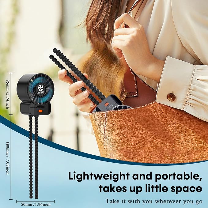 AMTIFO 2-Pack Stroller Fan for Baby: USB Rechargeable, Quiet, Adjustable & Portable - Ideal for Stroller, Crib, Car, Baby Gear - Up to 12 Hours Battery Life, Perfect for Hot Weather - Image 7