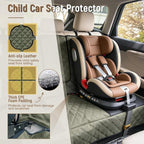 Pet Bench Seat Covers for Trucks, Heavy Duty Nonslip Car Seat Protector with ISOFIX Openings for 1-2 Child Car Seats,Fits Ford 150,Ram 1500,GMC Sierra,Toyota,Ram,Chevrolet Silverado(Green) - Image 2