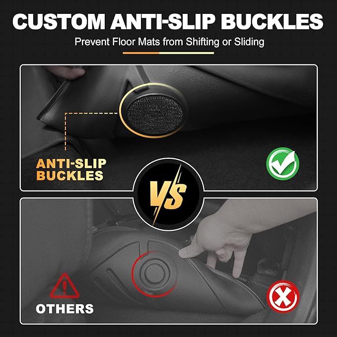 AOMSAZTO Floor Mats Compatible with Toyota Corolla Sedan 2014-2019, Heavy Duty TPE All Weather Automotive Floor Mats, 1st & 2nd Row Full Set Floor Liners, Anti Skid Car Mats(not fit for Hatchback) | Custom Fit Floor Liners All-weather Protection Waterp... - Image 6