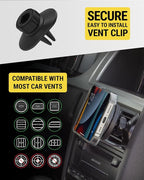 Scosche Qi2 Wireless MagSafe Car Mount Charger, 15W Magnetic Suction Cup Windshield/Dashboard Cell Phone Holder with Vent Clip & Fast USB-C Car Charger Compatible with Apple iPhone 16/15/14/13/12, S25 - Image 6