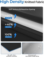 Sumobaby Blackout Curtains for Bedroom Portable 35"x60" Blackout Shades | 100% Black Out Window Cover No Drill with Upgraded Hook&Loop Tapes Thermal Insulated Blinds for Home,Nursery(2 Panel,Black) - Image 7