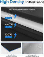 Sumobaby Blackout Curtains Portable 16"x60",NoDrill Black Out Window Cover with Heat-resistant Hook&Loop Tapes,100% Blackout Shades,Thermal Insulated Blinds for Window in Various Scenes(1 Panel,Black) - Image 7