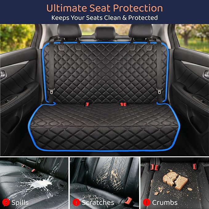 Bench Back Seat Cover for Dogs, Rear Dog Car Seat Covers for SUV & Truck | 100% Waterproof, Easy Install & Clean, Secure Non-Slip Fit, Scratch Protection, Universal Fit, Heavy-Duty Materials - Image 2