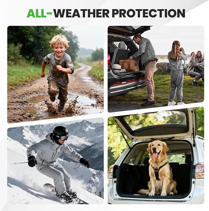 Cargo Liner for Jeep Compass/Patriot 2007-2016 & 2007-2012 Dodge Caliber, All Weather Cargo Mats for Compass Accessories, Heavy Duty TPE Trunk Mat, Car Accessories - Image 8