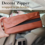 Car Tissue Holder for 120 Standard Tissue,Leather PU Tissues Box Cover for Car Backseat,Extra Large Rectangle Napkin Holder Soft Rectangular,Fits for Kleenex tissues,for Storage& Organization (Brown) - Image 4