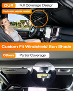 Cooling Windshield Sun Shade for Dodge RAM 1500 2011-2026, 240T Beige | Heat-Insulating Fabric, 99% UV Protection and Heat Insulation, Foldable, Storage Bag Included, for Cars SUVs and Trucks - Image 5