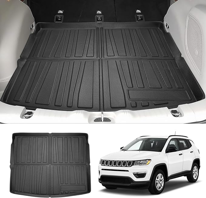 Cargo Liner for Jeep Compass 2017-2025 All Weather Trunk Mat for Compass Accessories Cargo Mat TPE Heavy Duty Anti-Slip by cartist