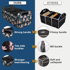 Deosk Trunk Organzier and Storage with Reinforced Handles,Car Accessories for Women/Men 50L Waterproof Polyester for Car/SUV/Minivan/Truck(Medium, Triangle) - Image 2
