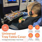 Airplane Tray Table Cover – Universal Fit & Easy Setup – Airplane Tray Cover Kids - Use in Buses, Trains, High Chairs I Plane Travel Essentials for Kids 1-5 Years - Image 2