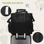 LARIPOP Dog Travel Bag Airline Friendly for Small Medium Large Dogs, Pet Travel Organizer with Collapsible Bowls Food Containers Mat, Waterproof Portable Tote for Dog Outdoor Travel - Image 5