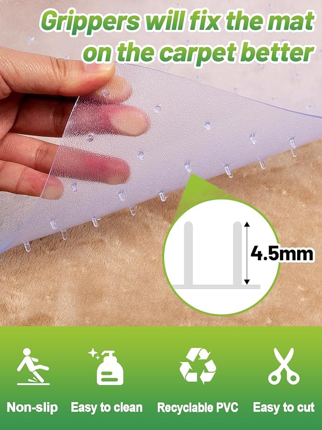 MEWTOGO 9.18Ft(L) Anti-Slip Carpet Protector for Pets | Cat Carpet Protector, Scratch-Resistant Pets Scratch Stopper, Easy to Cut Floor Runner Under Doorway to Prevent Tearing - Image 2