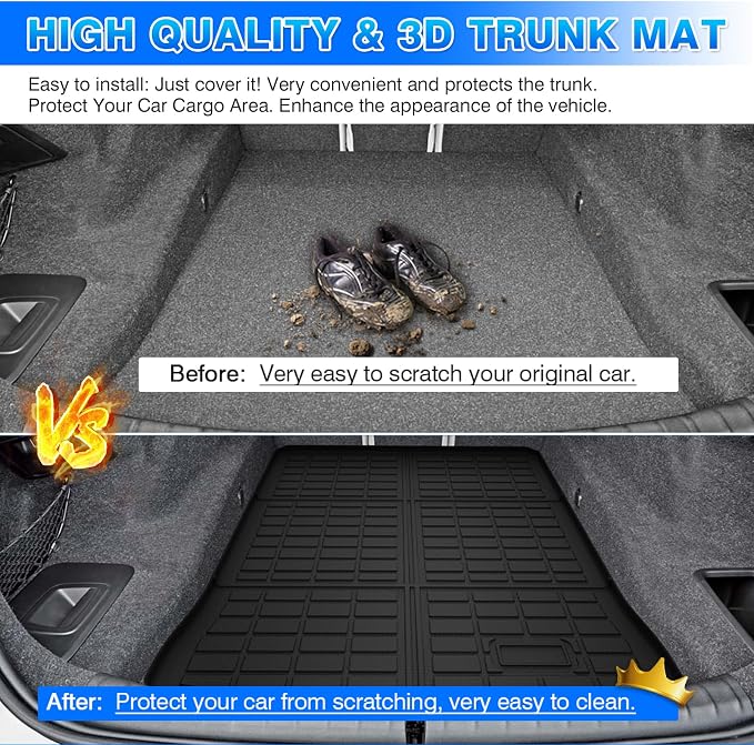G30 Cargo mat - Trunk Mat for BMW G30 5 Series 2017-2023 | All Weather Trunk Mat for G30 Accessories, Heavy Duty Rubber Mats, Car Accessories - Image 6