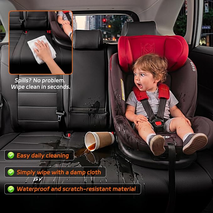 Ranaya Custom Fit Lexus Seat Covers for Lexus GX460 2012–2023 | for Base,Premium,Luxury,7-Passenger Full Set,(Fits 2nd Row Bench Seat),Waterproof Leatherette,Pet & Kid Friendly,Black - Image 7