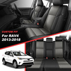 TTX LIGHTING Custom Fit for Toyota RAV4 Seat Covers 2013-2018 5-Seats | Original Seat Pattern | Full Coverage | Easy Install | Waterproof | Faux Leather | Shield Your Car Seats | All Season - Image 2