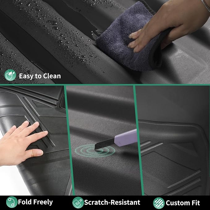 All Weather Cargo Liner Fit for 2020-2022 Honda CR-V(Not for Hybrid) | Custom Fit TPE Trunk Mat Accessories - All Weather Rubber Cargo Mat for Honda CRV (Upper Position) - Image 6