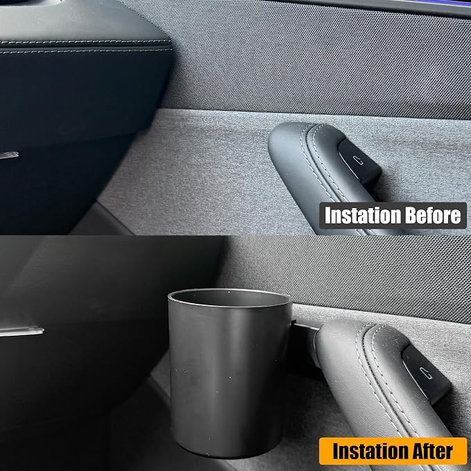 ROCCS 2PCS Car Door Cup Holder for Tesla Model Y 2025 Junior,Left&Right Side Door Drink Cup Holder Expander Organizer Accessory - Image 6