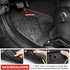 Cargo Mat with Floor Mat Compatible with 2021-2025 Jeep Wrangler JL Unlimited 4XE 4 Door, Floor Liner Seat Back Cover TPE Rear Cargo Liner for 2024 Jeep Wrangler JL/JLU Accessories - Image 4