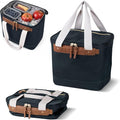 CleverMade Malibu Luxe Collapsible Cooler, 18 Can (25 lbs) - Leeward Navy | Keep Drinks Cold Without Hard-Cooler Bulk | Layered Insulation, Leak-Resistant Liner, and Adjustable Strap Simplify Travel by CleverMade